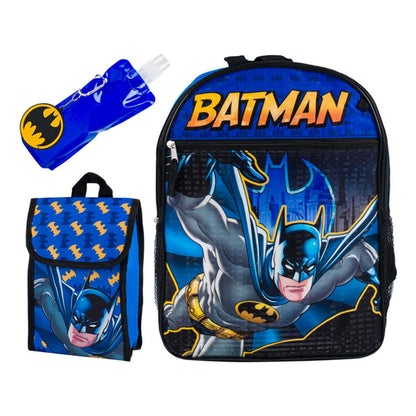 Mochila Escolar Batman Set Con 5 Piezas
