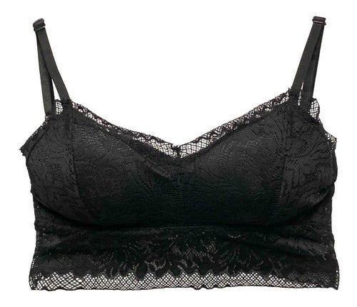 Sexy Bralette Encaje Pack Con 6 Piezas En 6 Diferentes Color